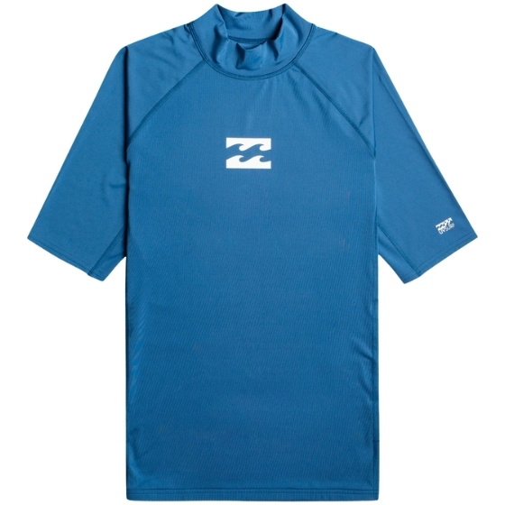 2026 Billabong Mens Wave All Day Short Sleeve Rash Vest EBYWR00101 - Dark Blue